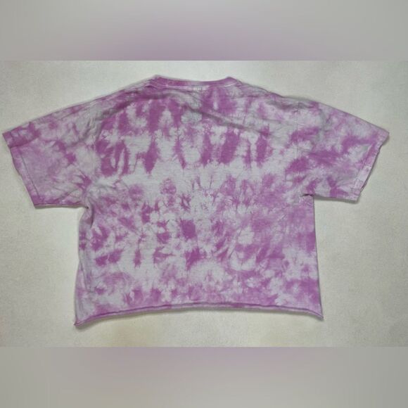 Pink Floyd Crop Graphic T-shirt Women Small Pink Tie Dye Short Sleeve - Picture 3 of 5